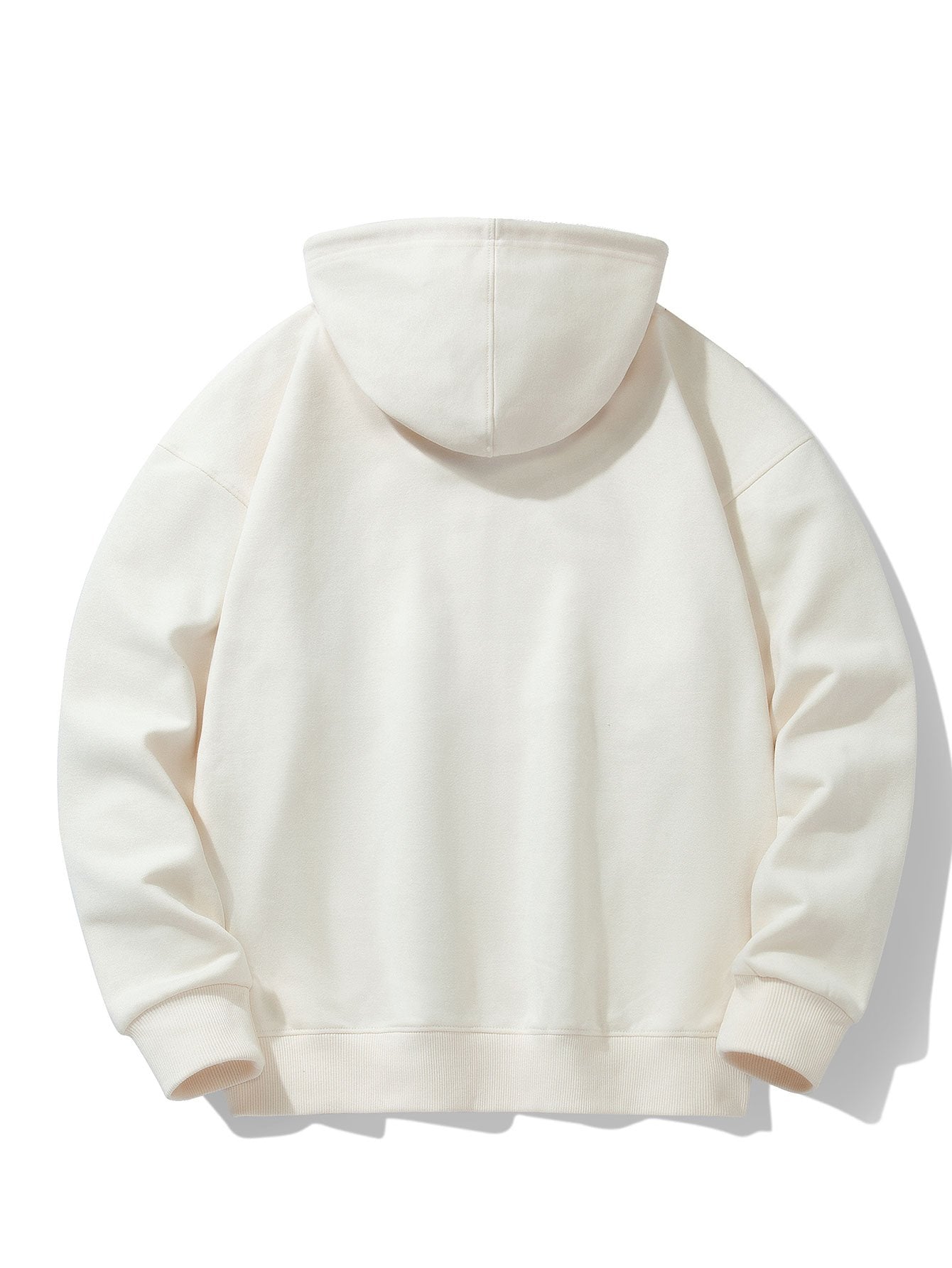 Plaid Pattern Dissolving Bear Print Drop Shoulder Relaxed Hoodie