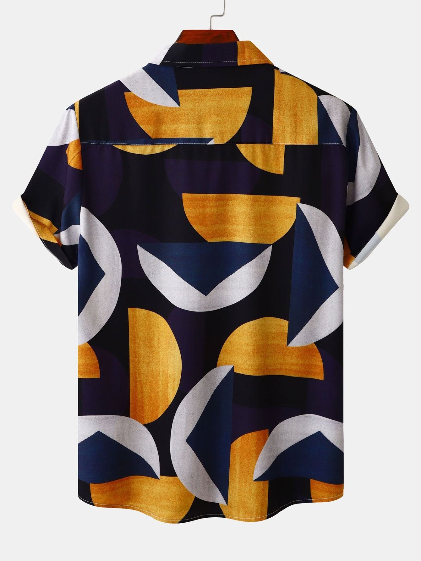 Geometry Print Button Up Shirt
